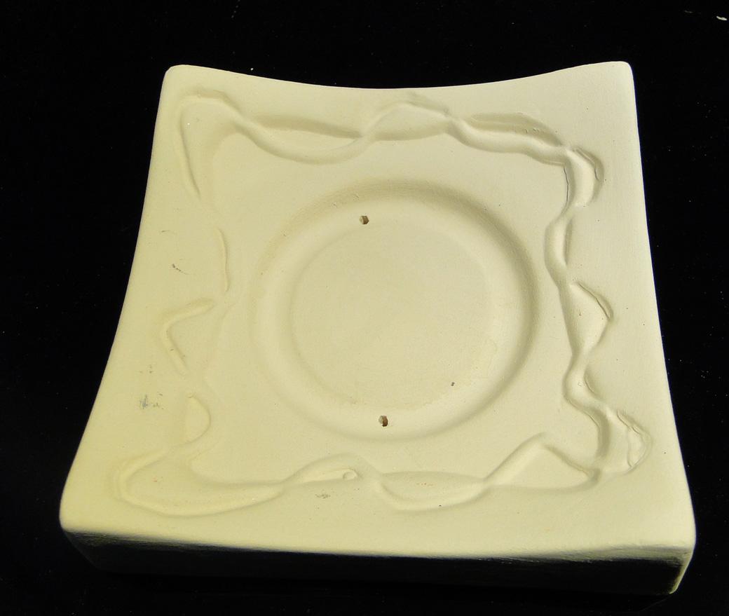 Füzyon cam çöktürme kalıbı- Çay Tabağı-10x10x1,5cm