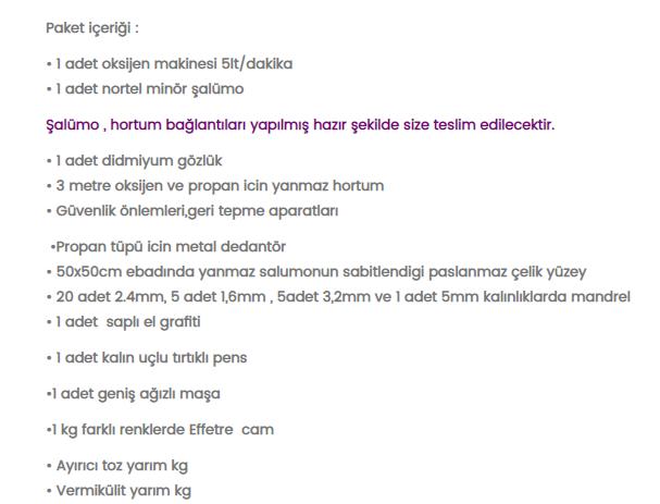 Atölye Kurulum Kiti- Kanada-Nortel Minör Şalümo ile