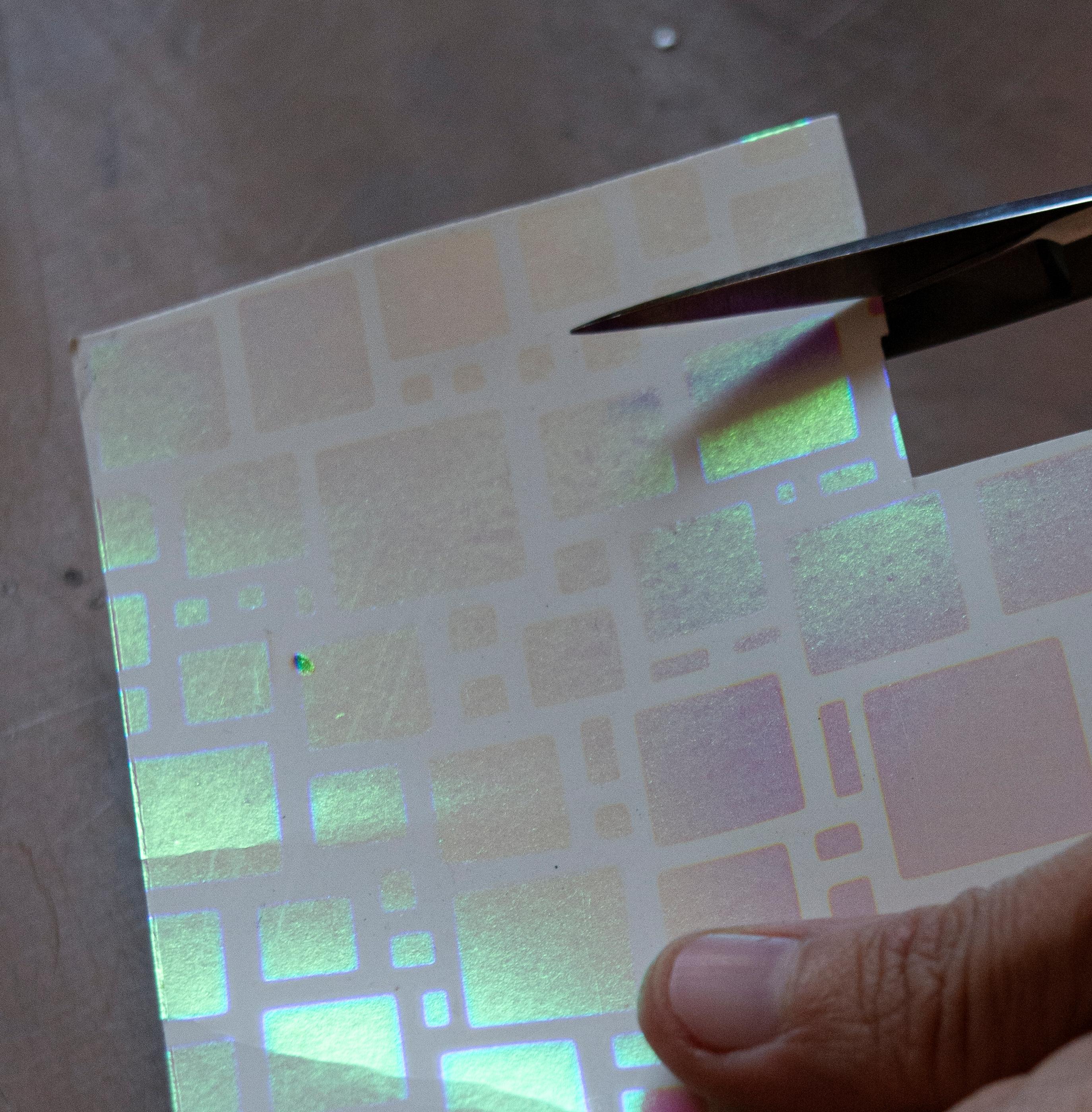 Dikroik Kağıt 10x10cm Pembe+Yeşil