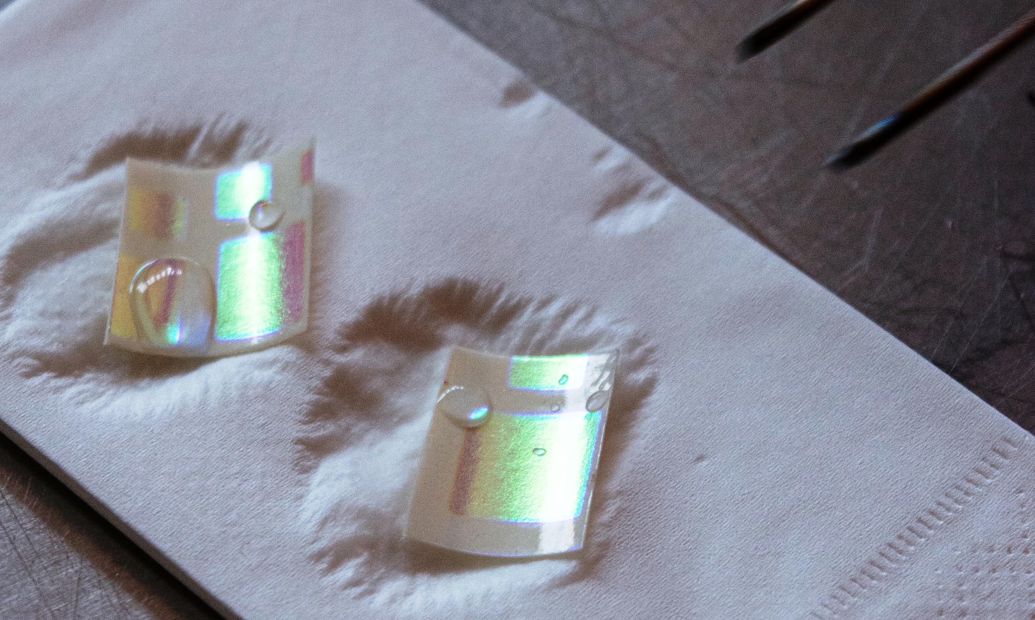 Dikroik Kağıt 10x10cm Pembe+Yeşil